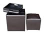 Global Distinctions Buy-One-Get-One-Free Inside Ottoman Set, Brown