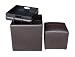 Global Distinctions Buy-One-Get-One-Free Inside Ottoman Set, Brown