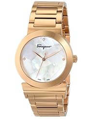 Salvatore Ferragamo Womens FG2140013 GRANDE MAISON Analog Display Quartz Gold Watch