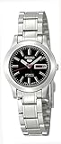 Seiko Women's SYMD95 Seiko 5 Automatic Black Dial Stainless-Steel Bracelet Watch