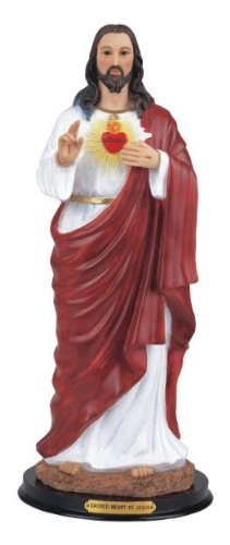 9 Inch Sacred Heart Of Jesus Holy Figurine Religious Decoration Decor