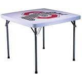 Outdoor Living : Lifetime #22307 37-Inch Square Folding Table, White Granite with Ohio State Logo