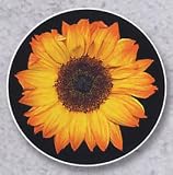 Yellow SUNFLOWER Auto COASTER, Single Coaster for your Car