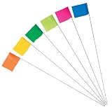 Keson STK21Y Std-Yellow Standard Surveyor's Stake Flag (2-1/2 X 3-1/2) 21 wire, 100-lot bundle