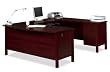 Manchester U-Computer Work Station in Mahogany Finish By Bestar Furniture