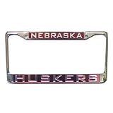 Nebraska Cornhuskers Red & Silver Chrome License Plate Frame