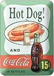 Hot Dog and Coca-Cola Metal Switch Plate Cover Coke
