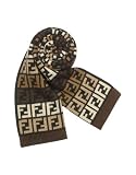 Fendi Multicolor Zucca Logo Knit Long Scarf black/brown