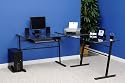 Portofina LS Workcenter Black Finish And Clear Glass By Studio RTA Furniture