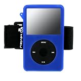 iPod Classic 80GB / 120GB Silicone Skin Case Cover for iPod 80G / 120G Bonus Exercise Armband and 3 Piece Screen Protector (5 Color Options)