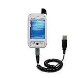 Coiled Power Hot Sync and Charge USB Data Cable w/ Tip Exchange for the Sprint PPC-6700 - Gomadic Brand