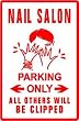 NAIL SALON PARKING manicure beauty sign