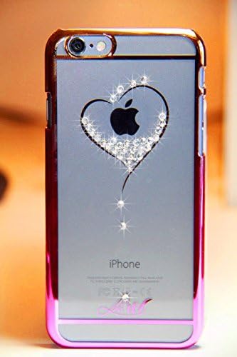 iPhone 6S Case, iPhone 6 Case, MGIFTSHOP Rhinestone Diamond Hard Plastic Plated Slim Case Cover Full Cover Protective Case for Apple iPhone 6S / iPhone 6 [DewHeart Case]