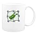 Mug with animals, border, anuran, decorative, frame, animal