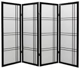 Fireplace Sized - Double Cross Japanese Low Shoji Folding Screen Room Divider