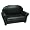 Gift Mark Upholstered Chaise Lounge With Pull Out Drawer, Black Image #1 Gift Mark Upholstered Chaise Lounge With Pull Out Drawer, Black Image #1