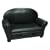 Gift Mark Upholstered Chaise Lounge with Pull Out Drawer, Black