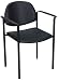Global(R) Comet Leather Nesting Arm Chair, Black