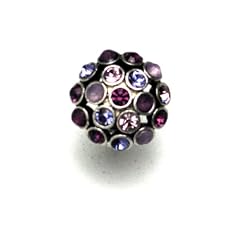 Pilgrim Damen-Ring versilbert lila 302-604 gr��enverstellbar