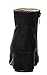 UJoowalk Womens Comfortable Classic Suede Leather Round Toe Chunky Heeled Zipper Ankle Boots (4.5 B(M) US, Black)