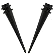 No Piercing Required - High Quality Black Acrylic Fake Tapers - Imitation 2G with Rubber Bands - Very Strong Magnets - Sold as a Pair