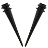 No Piercing Required - High Quality Black Acrylic Fake Tapers - Imitation 2G with Rubber Bands - Very Strong Magnets - Sold as a Pair