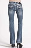 410BFsUH6sL. SL160  Miss Me Jeans JP6021B2 MED 12B Boot Cut, Flap Back Pockets, Navy Paisley Bandana with Clear Crystals on Yoke and Pockets