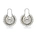 Eve's Addiction Sterling Silver Round Filigree Design Earrings
