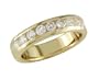 18k Yellow Gold 3/4ctw Round Brilliant Diamond  Band (G, VS2)