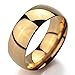 Men,Women's Wide 8mm Stainless Steel Ring Band Gold Classic Wedding Polished