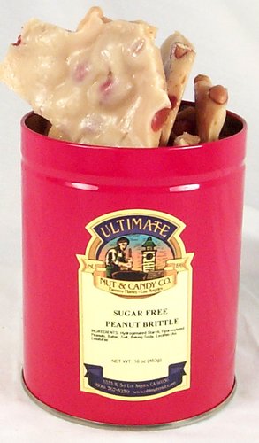 Ultimate's Low Carb & Sugar Free Peanut Brittle - 1 Lb Tin by Sugar-Free Candy