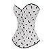 Muka Black Polka Dot Burlesque Corset Bustier Lingerie Top Halloween Costume