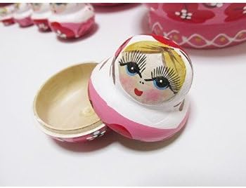 [Play of Interior gift children] matryoshka doll 10 double floral butterfly pattern Color Pink]