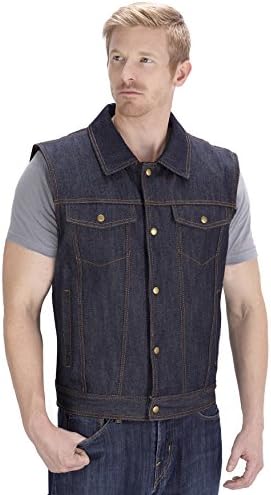 Viking Cycle Freedom Denim Motorcycle Vest (Blue - XL)
