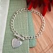 Personalized Sterling Silver Heart Charm Bracelet