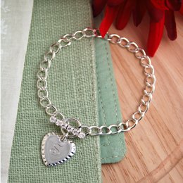 Monogrammed Sterling Silver Bracelet