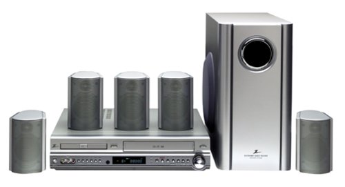 Zenith XBS344 Progressive Scan DVD-VCR Home Theater System (Silver)