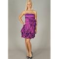 Strapless Pleated Ruffle Formal