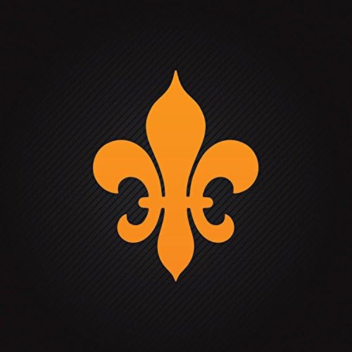 Sticker Fleur De Lis Logo Symbol waterproof Motorbike Action Durable Orange (14 X 10.9 In)