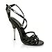 5 Inch Sexy Strappy Shoe Crisscross Ankle Strap Sandal Shoes Black Patent