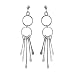 Sterling Silver Rings with Spoon Drops Post Earring