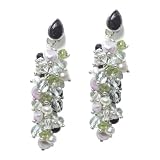 Pearl, Crystal, Onyx, Citrine & Topaz Earrings by Avi Soffer, 1 3/4