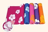 Orange Extra Thick Tropical Hibiscus Yoga & Pilates Mat