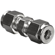 Parker A-Lok 10SC10-316 316 Stainless Steel Compression Tube Fitting, Union, Tube OD