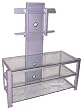 LSI Furniture Stunning Silver 3-Tiered TV Stand with Support Bracket