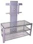 LSI Furniture "Stunning" Silver 3-Tiered TV Stand with Support Bracket