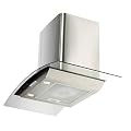 Dunstabzugshaube Dunstabzug Abzugshaube 700m� / 3 Stufen / 90cm breiter Kamin / Edelstahl mit Metall-Fettfilter