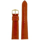 Watchband Genuine Lizard Orange 12mm