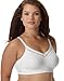 Just My Size Women's Side & Back Smoothing Wire Free Bra, White, 42B
