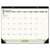 At-A-Glance Recycled Monthly Two-Color Desk Pad Calendar, 2010 Edition, 12 Month, 22 x 17 Inches, Green Living (SK32G-00)